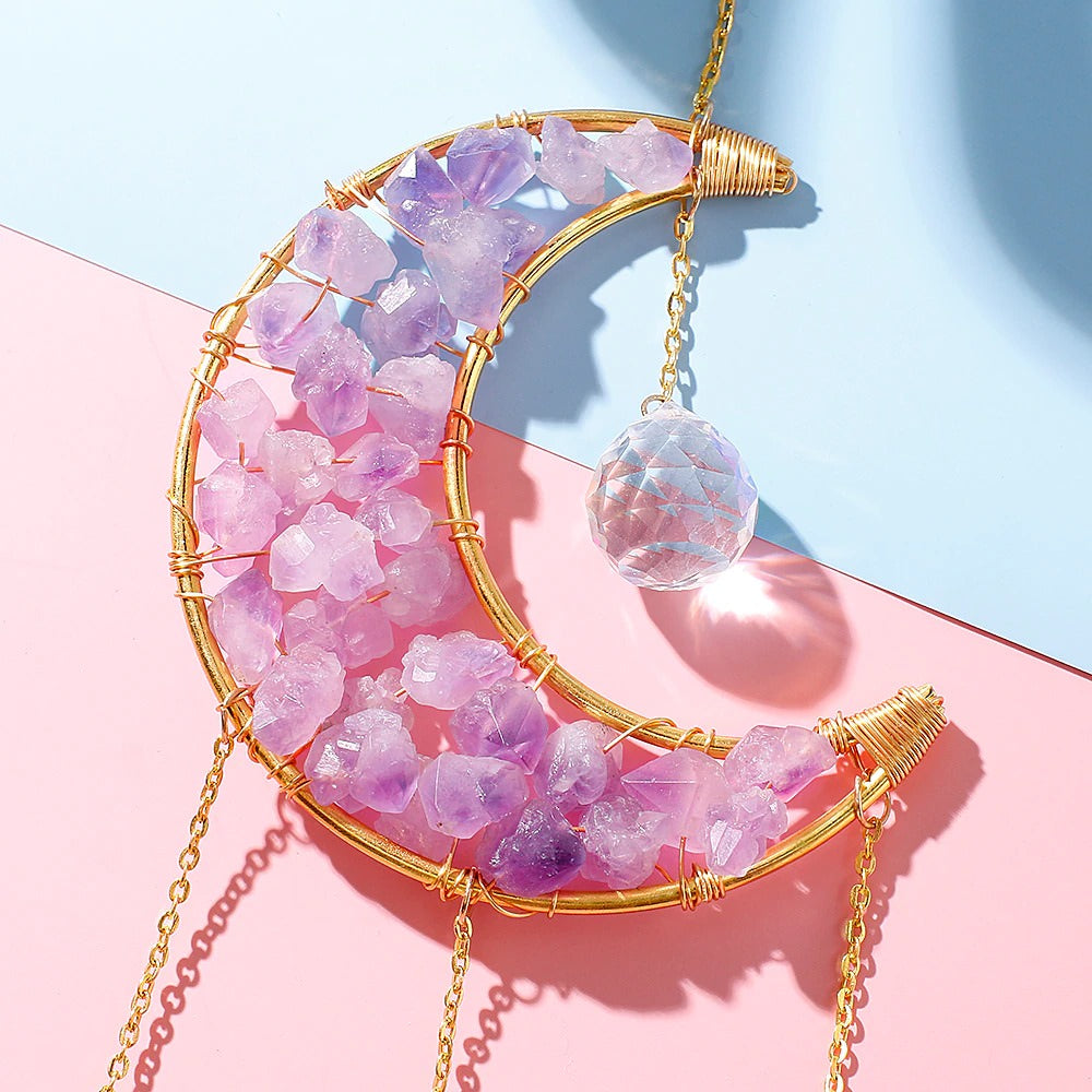 Amethyst Moon Suncatcher — Considered Home Styling — Lifestyle 1