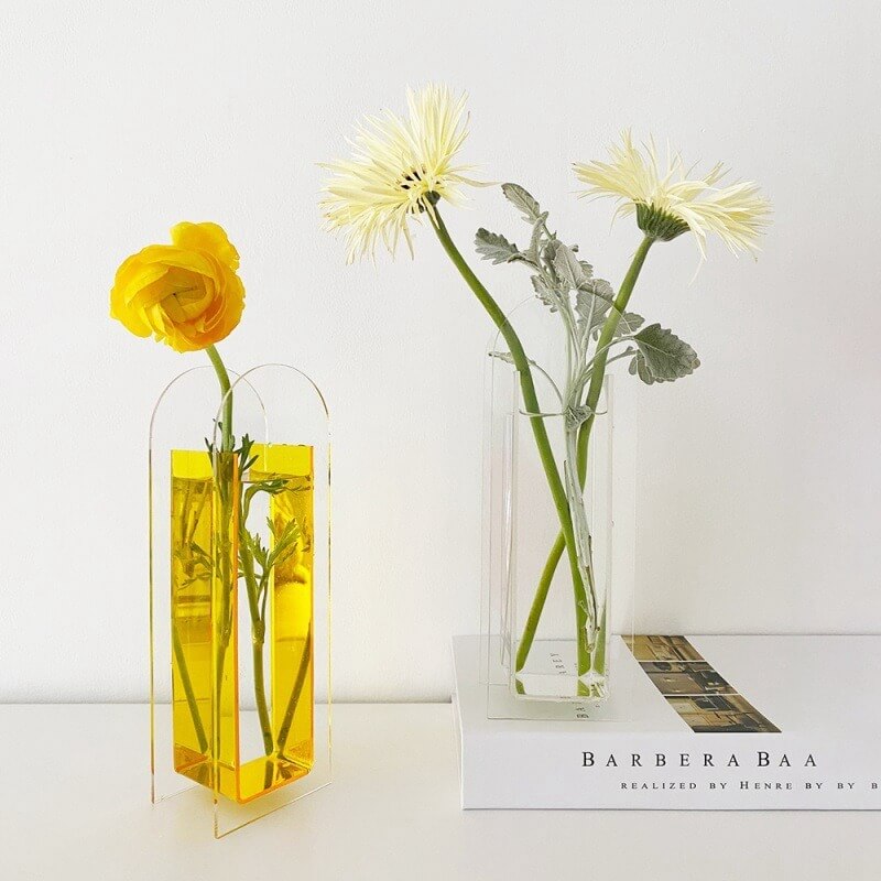 Little Arc Acrylic Vase — Decorative Vase for Considered Styling — Front view
