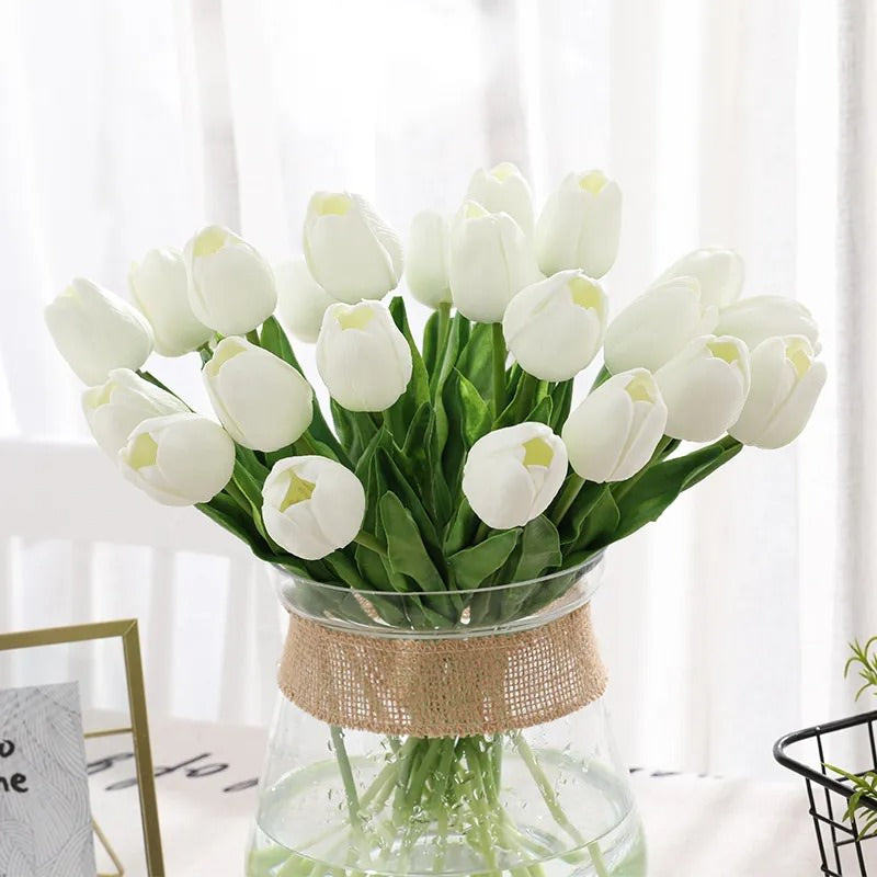 Artificial Tulip Flowers Bouquet (20 pcs) — Considered Home Styling — Detail
