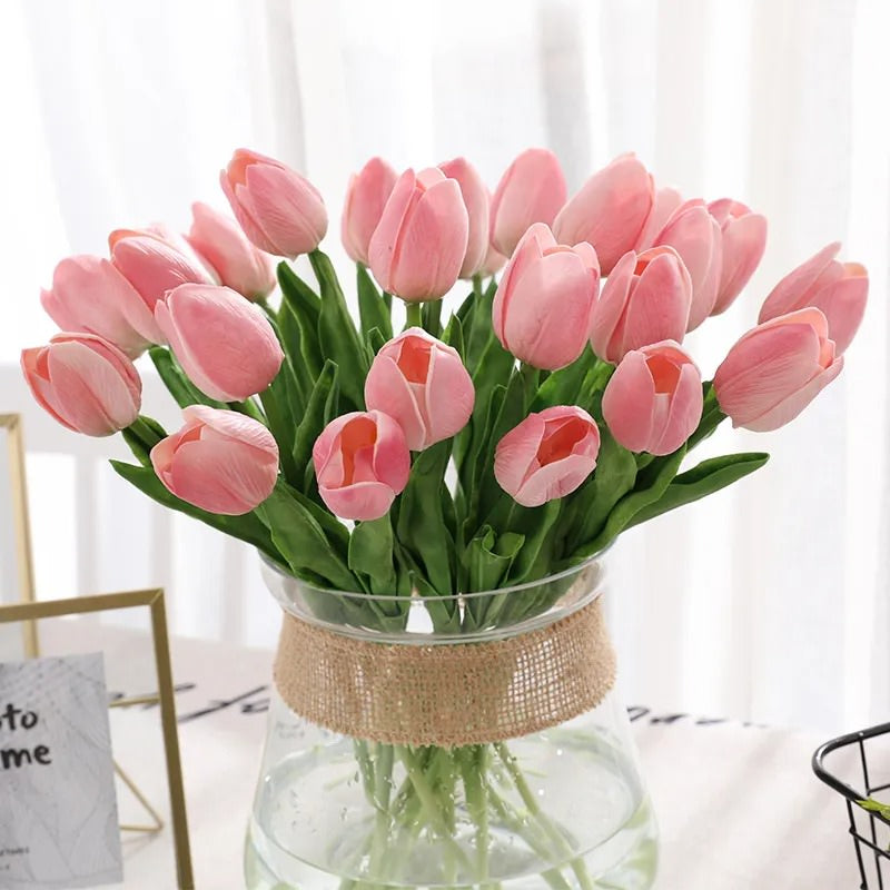 Artificial Tulip Flowers Bouquet (20 pcs) — Considered Home Styling — Lifestyle 2