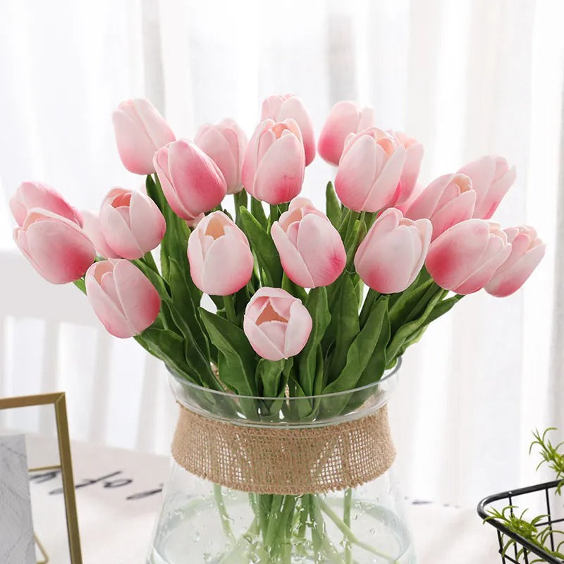 Artificial Tulip Flowers Bouquet (20 pcs) — Considered Home Styling — Lifestyle 3