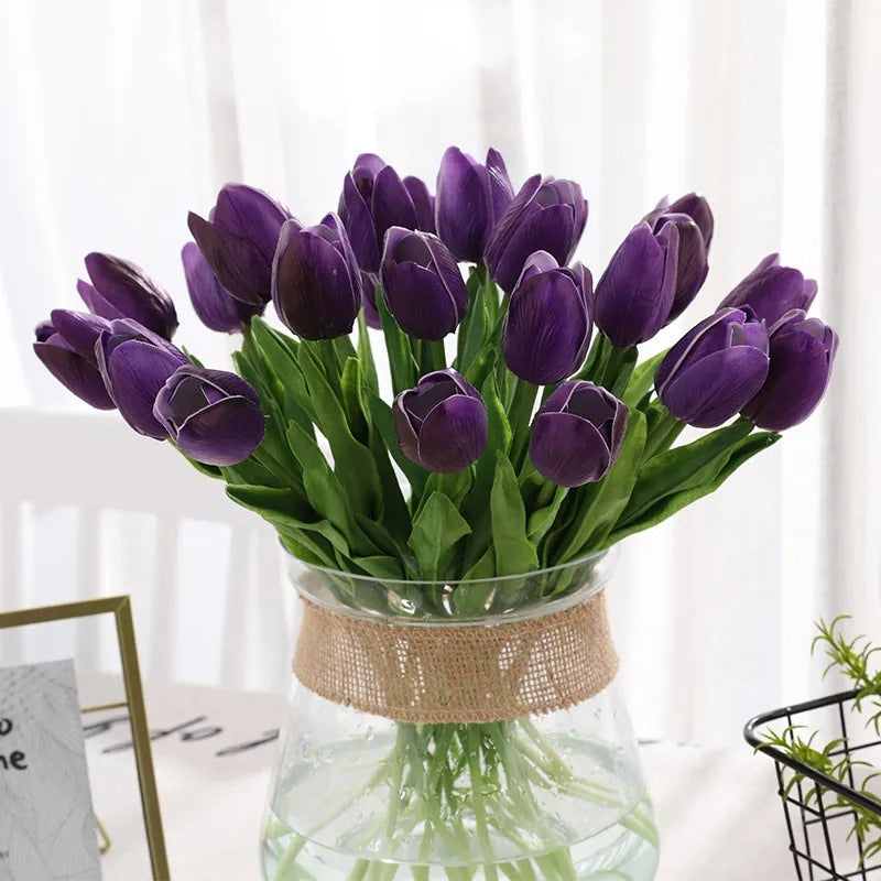 Artificial Tulip Flowers Bouquet (20 pcs) — Considered Home Styling — Lifestyle 8