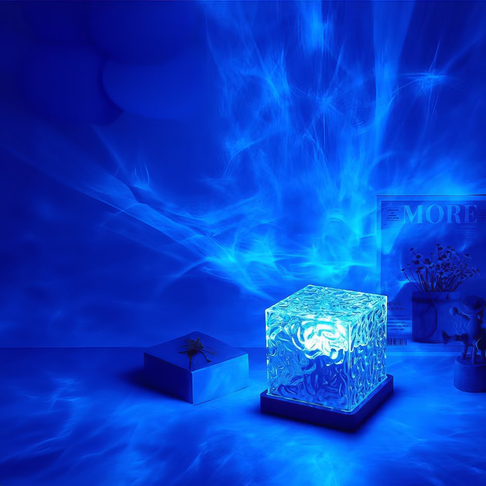 Aurora Cube Night Light — Warm LED Mood Lighting for Bedside — Lifestyle 4