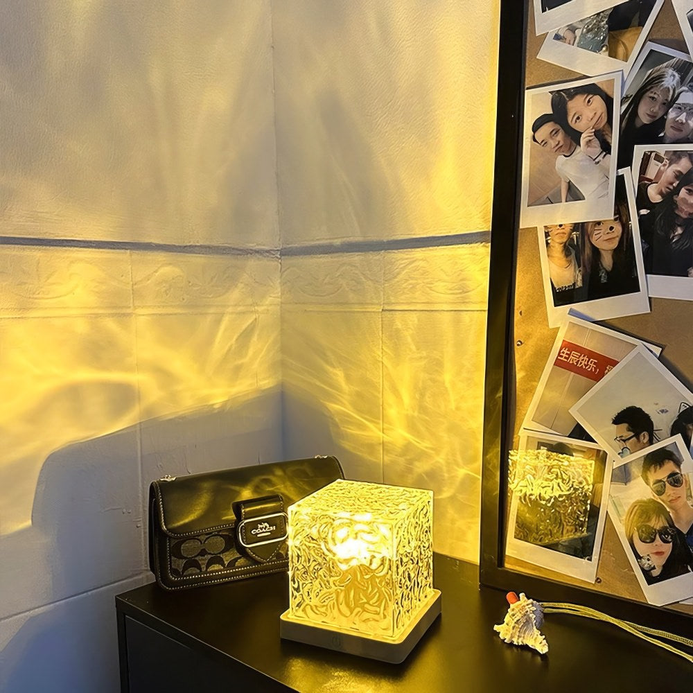 Aurora Cube Night Light — Projected Ambient Glow for Bedrooms — Lifestyle 6
