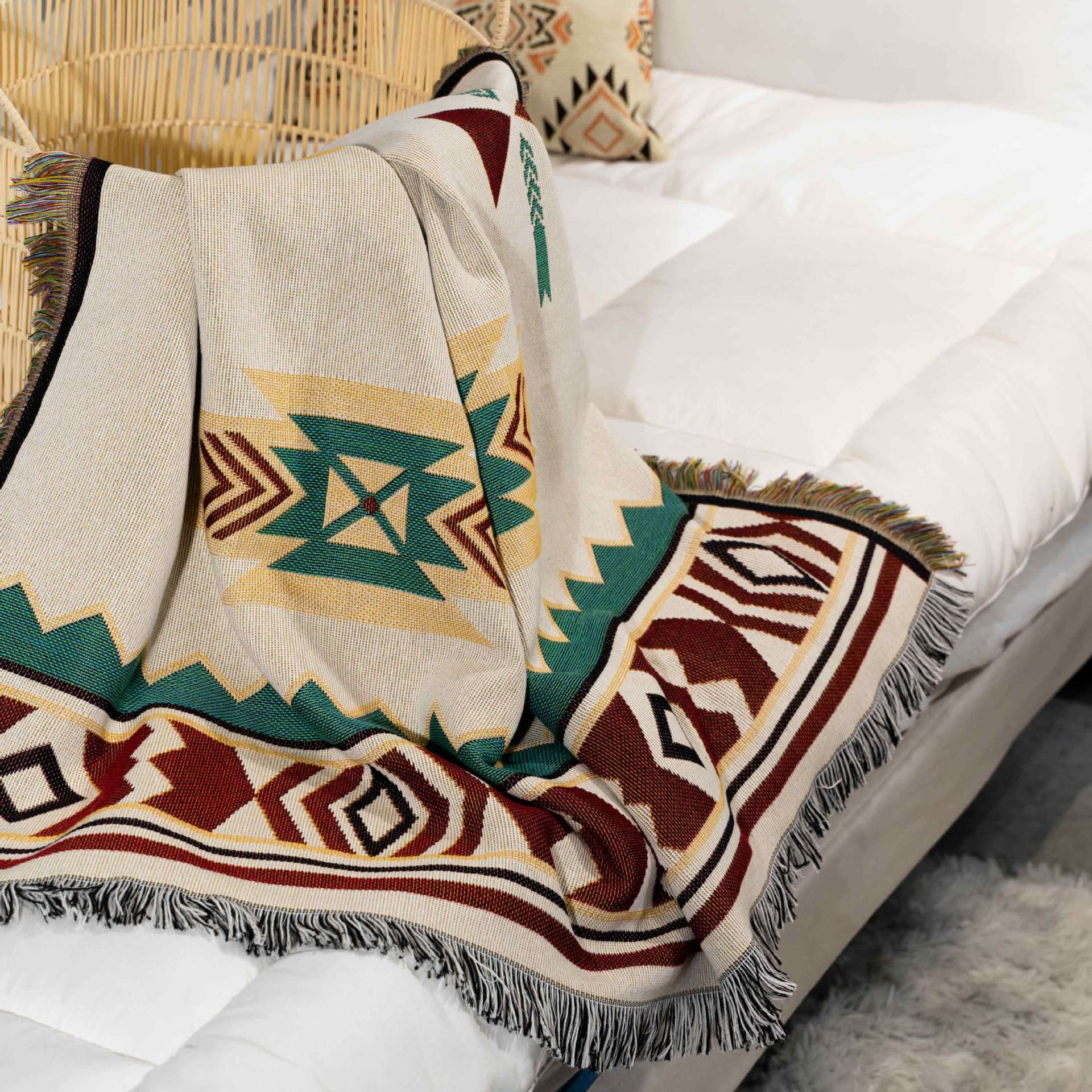 Woven-Texture Throw Blanket