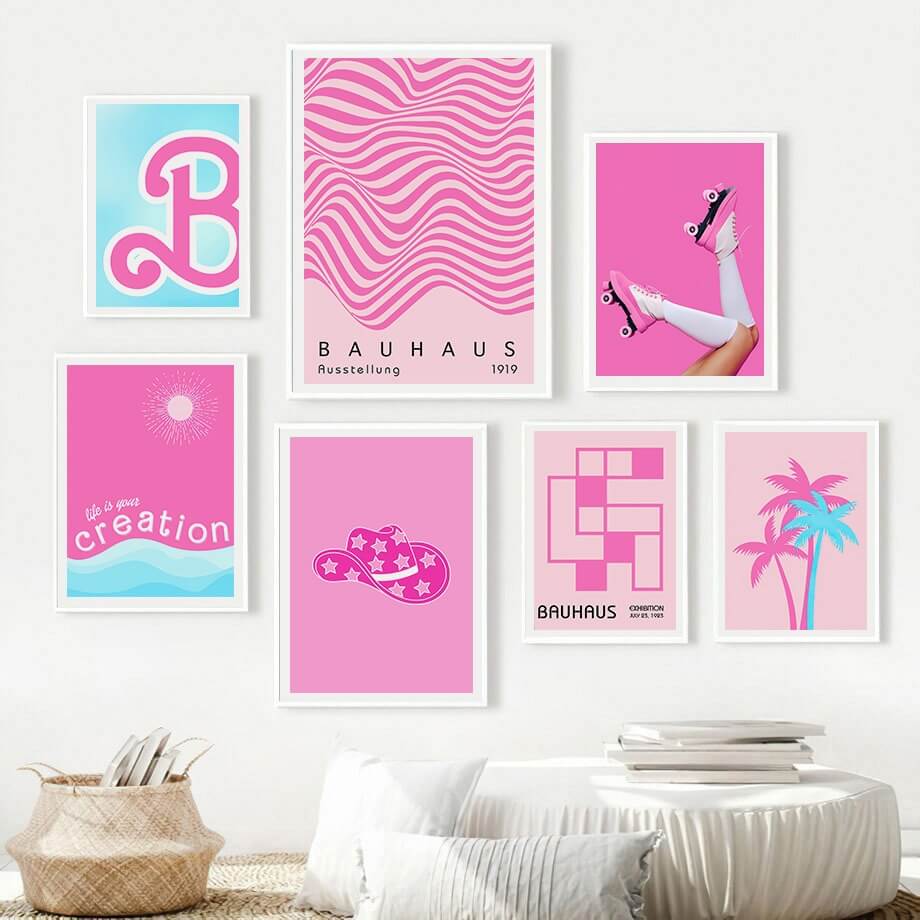Barbiecore Gallery Wall Art Canvas Posters — Considered Home Styling