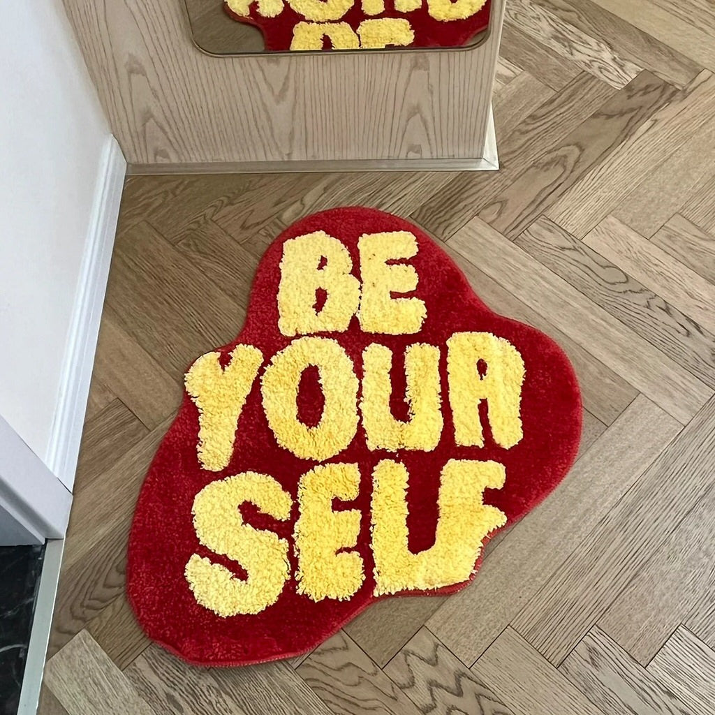 Be Yourself Tufted Accent Rug — Soft Accent Rug for Bedroom Layering — Detail