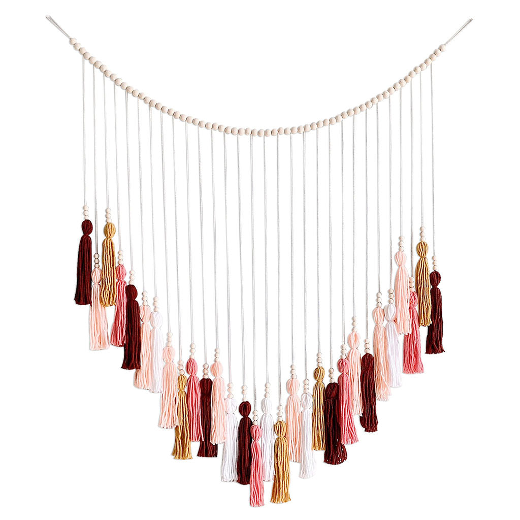 Beads & Tassels Tapestry Wall Decor — Considered Home Styling — Front view
