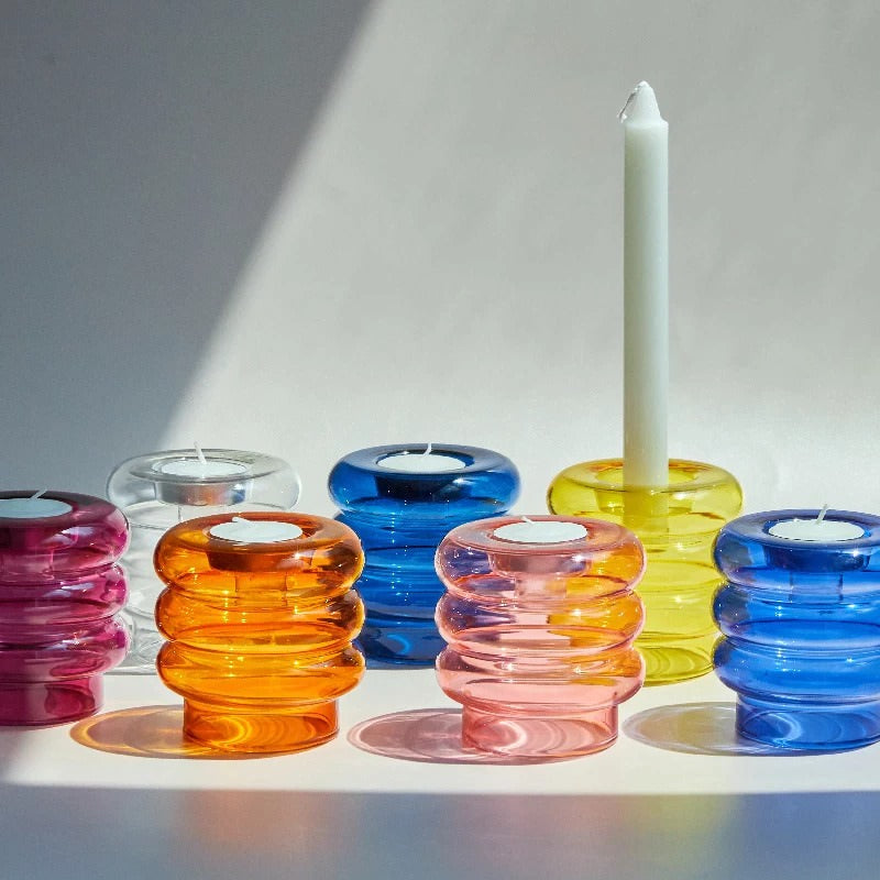 Bibendum Glass Candle Holder — Decorative Vase for Considered Styling — Lifestyle 1