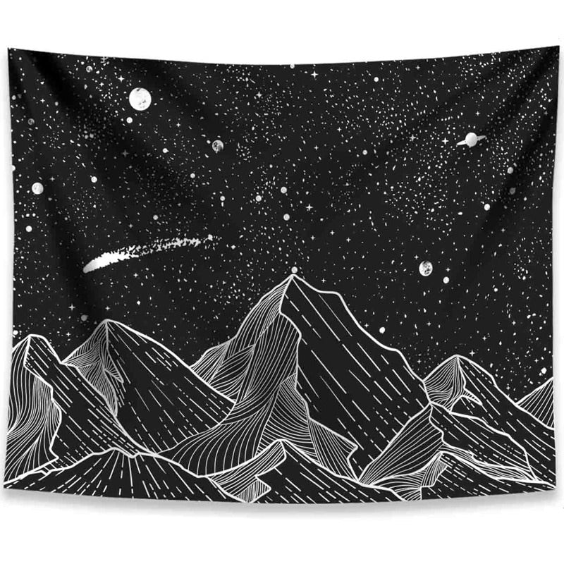 Starry Night Mountains Tapestry — Considered Home Styling — Front view