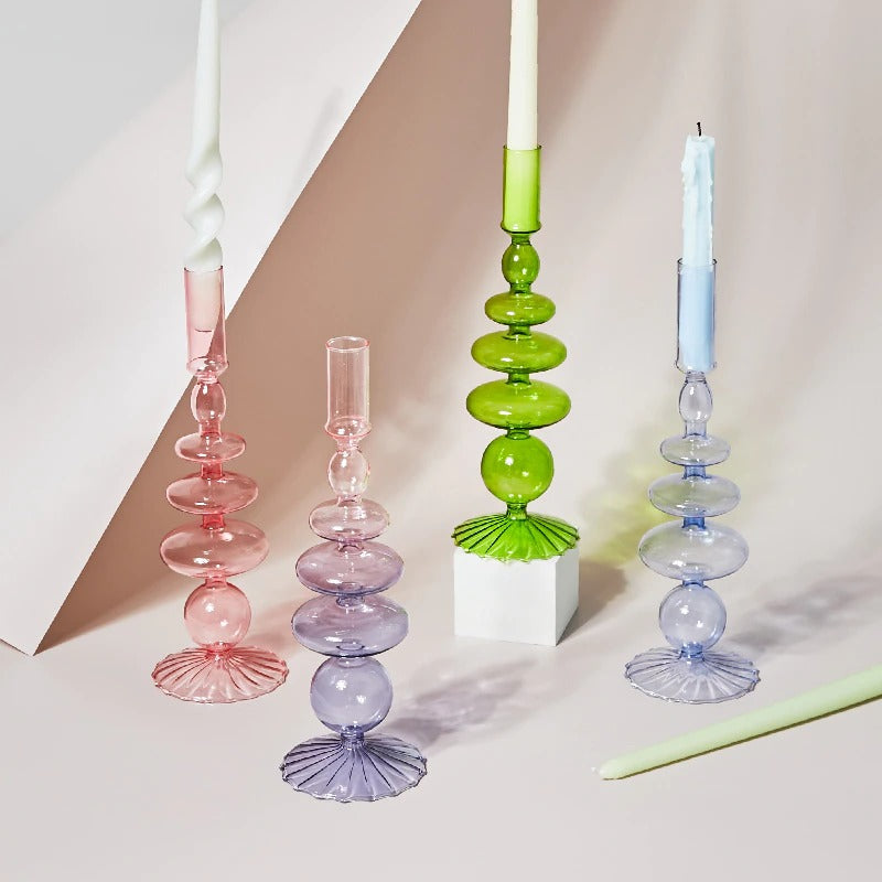 Blowed Glass Candle Holder — Decorative Vase for Considered Styling — Lifestyle 1