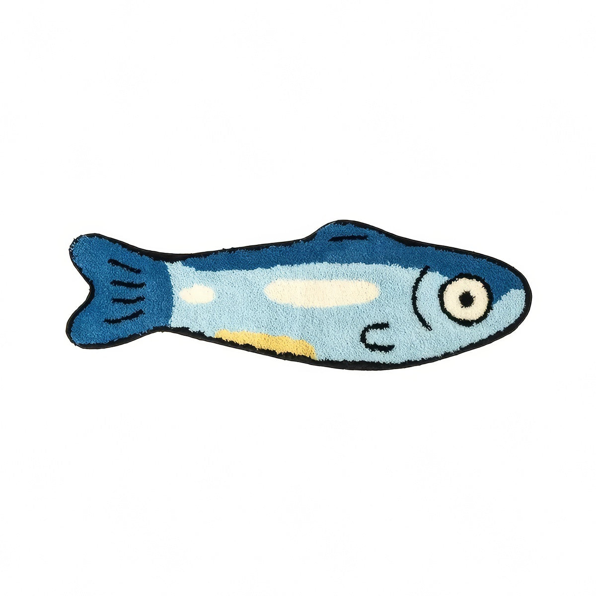 The Blue Fish Rug — Soft Accent Rug for Bedroom Layering — Front view