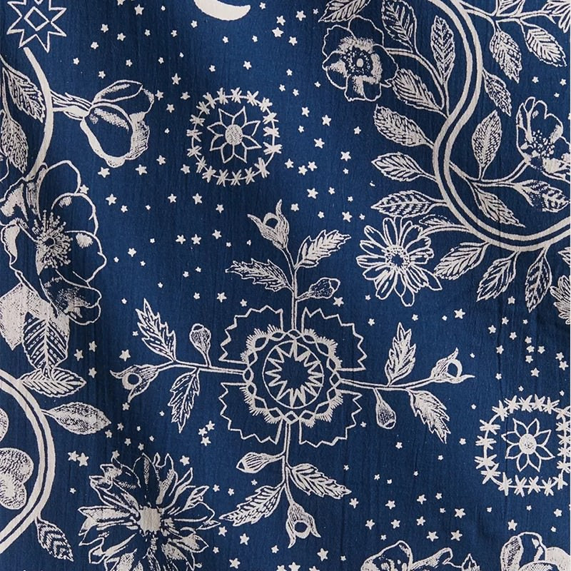 Blue Moon Floral Mandala Tapestry — Considered Home Styling — Detail