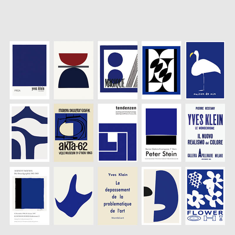 French Blue Prints Wall Collage Postcards — Considered Home Styling — Lifestyle 5