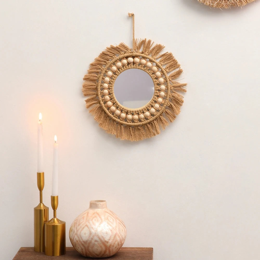 Boho Brown Macrame Mirror — Considered Home Styling — Lifestyle 2