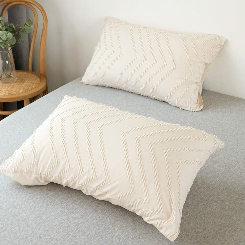 Zig Zag Fringe Duvet Cover Set — Soft-Touch Cotton Duvet & Pillowcases — Lifestyle 5
