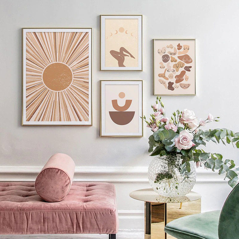 Boho Abstraction Canvas Posters — Considered Home Styling — Lifestyle 1