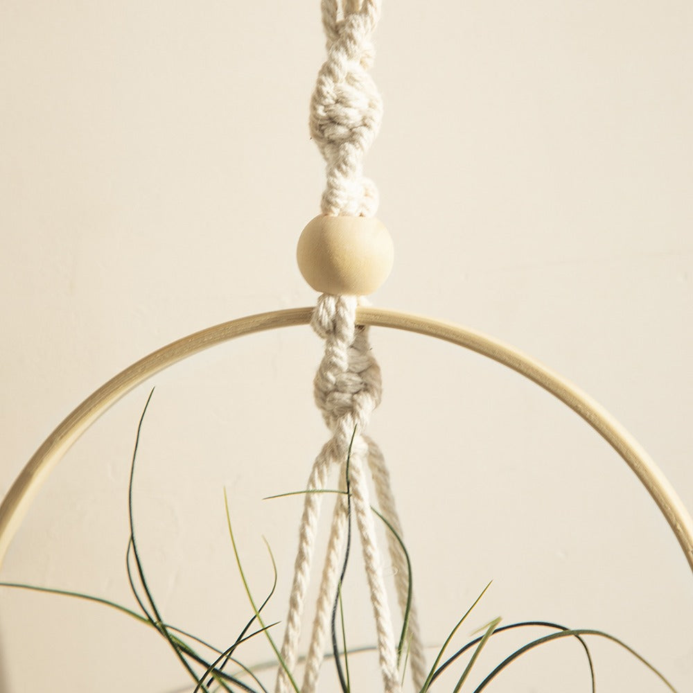 Macrame Wooden Circle Plant Hanger — Considered Home Styling — Lifestyle 2