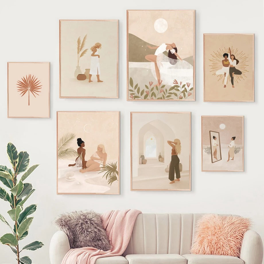 Moroccan Girl Boho Canvas Posters — Considered Home Styling
