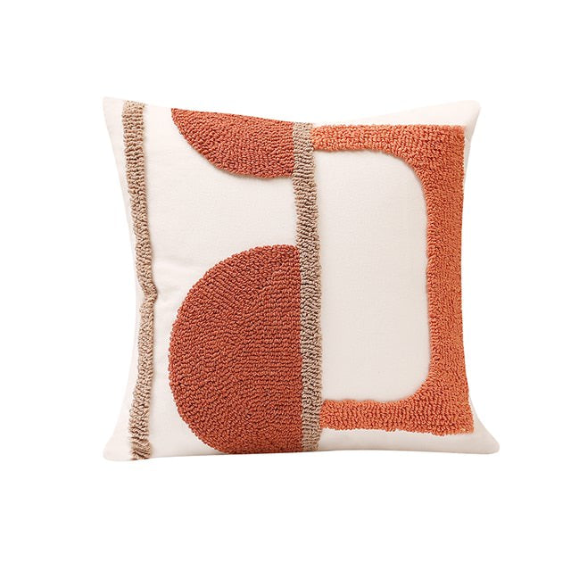 Boho Tufted Arcs Cushion Cover — Soft Textured Pillow for Bedroom Layering — Lifestyle 6