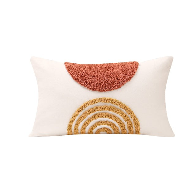 Boho Tufted Arcs Cushion Cover — Soft Textured Pillow for Bedroom Layering — Lifestyle 5