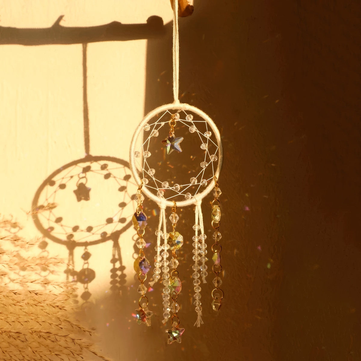 Boho Star Round Macrame Suncatcher — Considered Home Styling