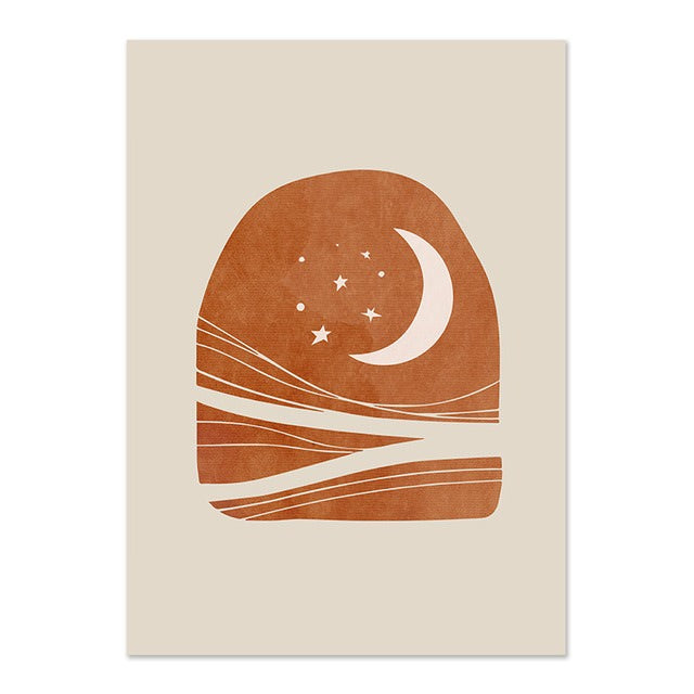 Boho Sun & Moon Canvas Posters — Considered Home Styling — Lifestyle 6