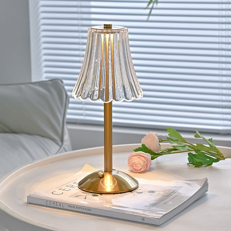 Brass Mini Table Lamp — Warm LED Mood Lighting for Bedside — Lifestyle 3