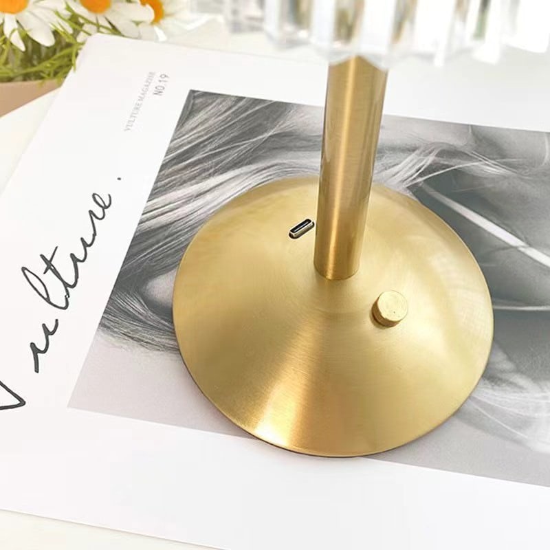 Brass Mini Table Lamp — Warm LED Mood Lighting for Bedside — Lifestyle 4