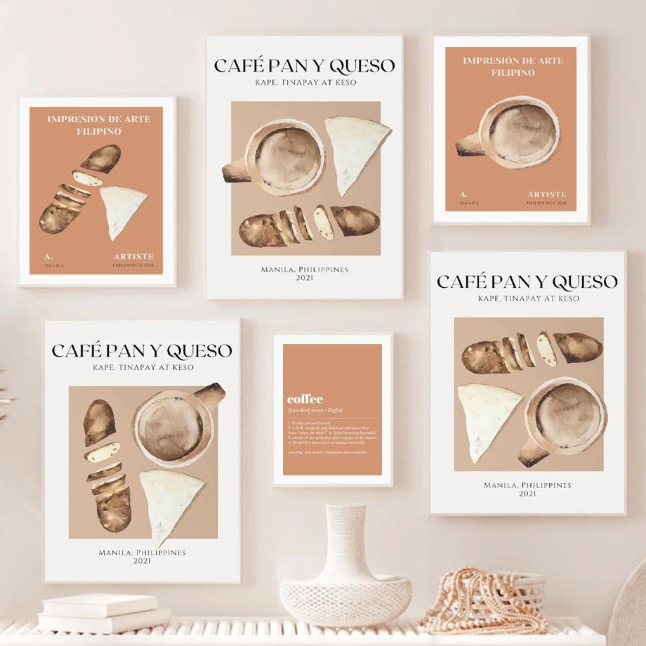 Bread and Coffee Canvas Posters — Considered Home Styling