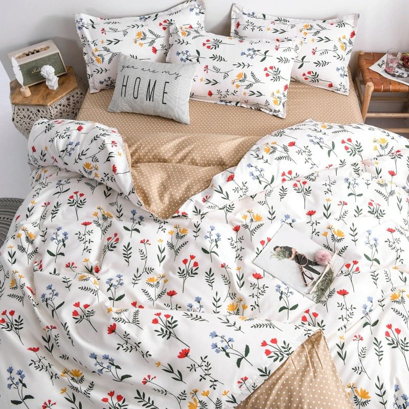 Fresh Floral Bedding Set — Soft-Touch Cotton Duvet & Pillowcases — Front view