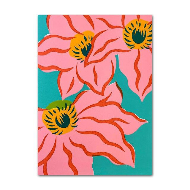 Bright Watercolor Floral Canvas Posters — Considered Home Styling — Lifestyle 5