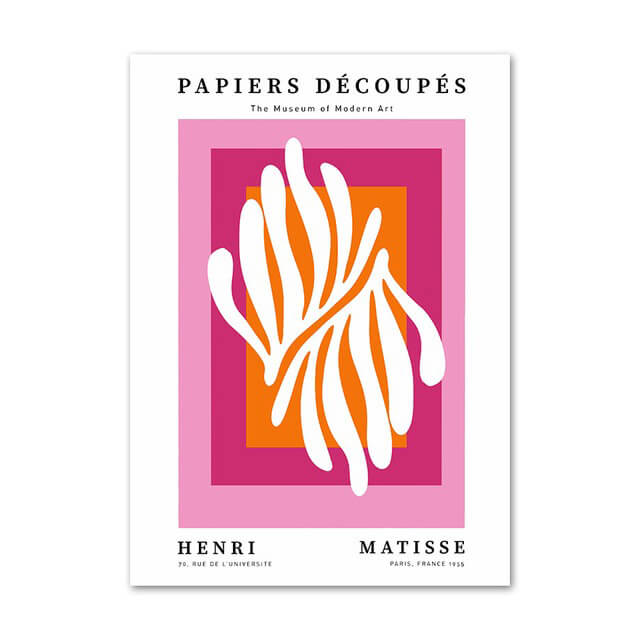 Bright Pink Art Collage Canvas Posters — Considered Home Styling — Lifestyle 7