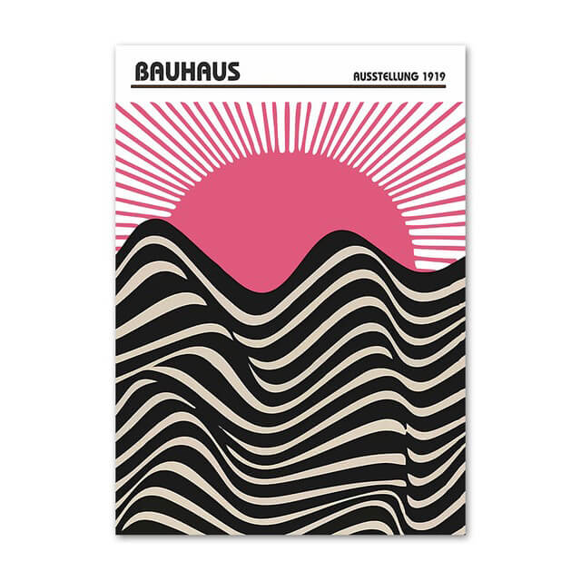 Bright Pink Art Collage Canvas Posters — Considered Home Styling — Lifestyle 4