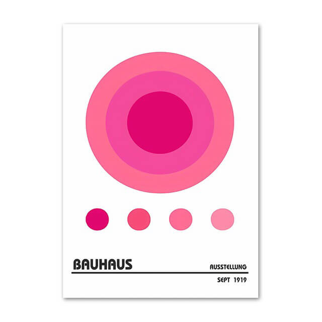 Bright Pink Art Collage Canvas Posters — Considered Home Styling — Lifestyle 8