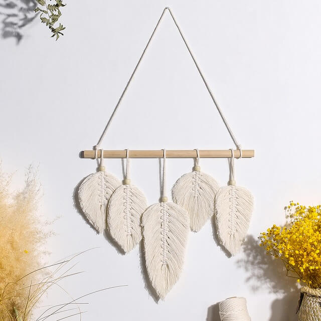 Macrame Feather Boho Wall Hanging Decor — Considered Home Styling — Lifestyle 4