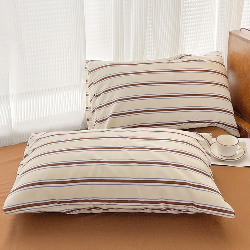 Striped Minimalist Bedding Set — Soft-Touch Cotton Duvet & Pillowcases — Lifestyle 3