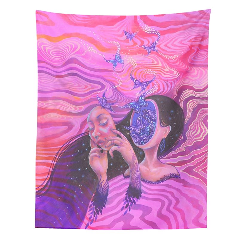 Butterflies in My Head Tapestry — Considered Home Styling — Front view