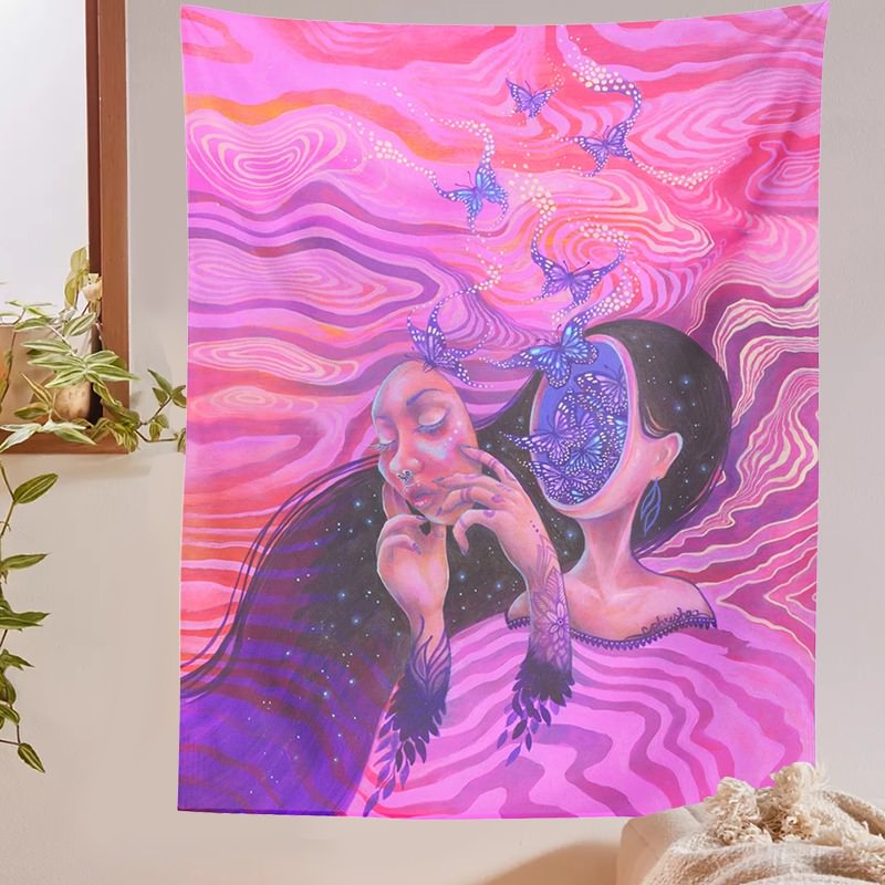 Butterflies in My Head Tapestry — Considered Home Styling — Lifestyle 1