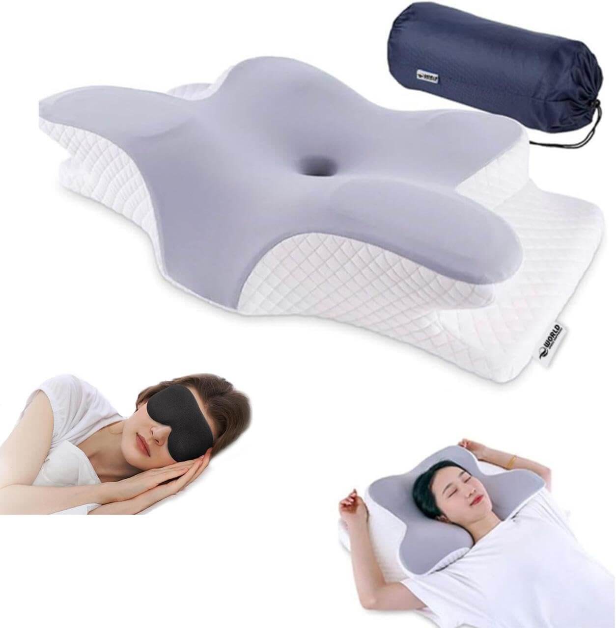 Butterfly Cervical Pillow — Contoured Memory Foam for Restful Sleep