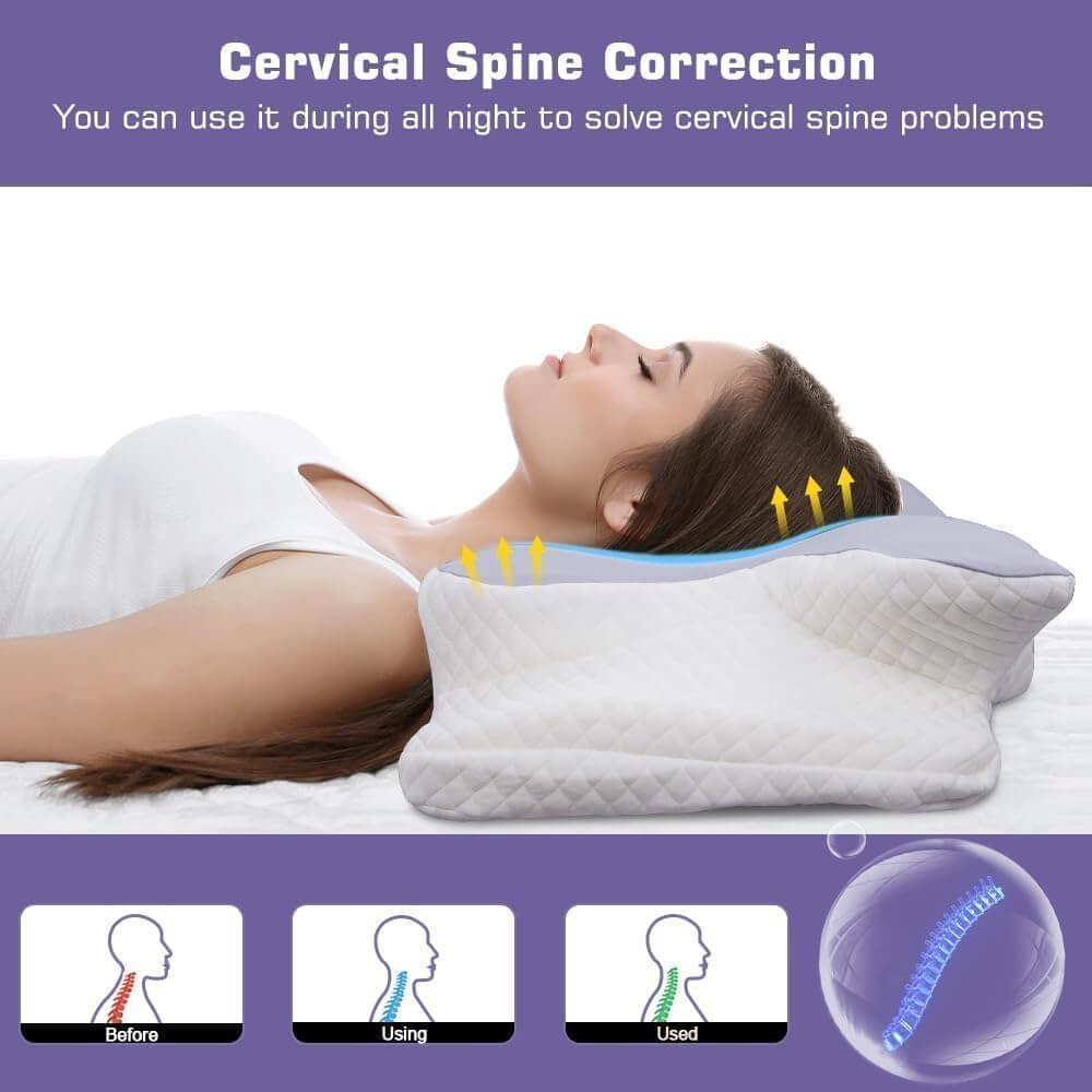 Butterfly Cervical Pillow — Contoured Memory Foam for Restful Sleep