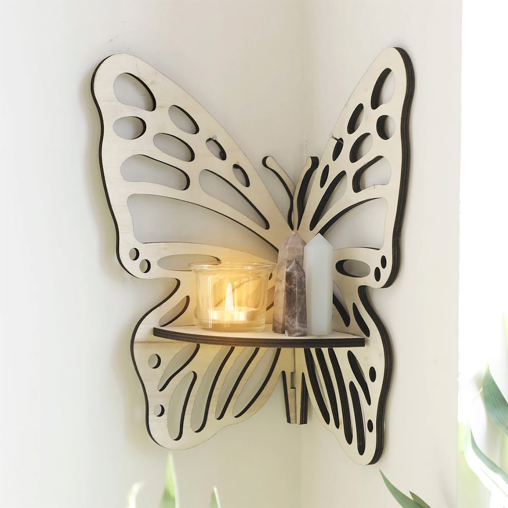 Butterfly Wings Corner Shelf — Considered Home Styling — Lifestyle 3