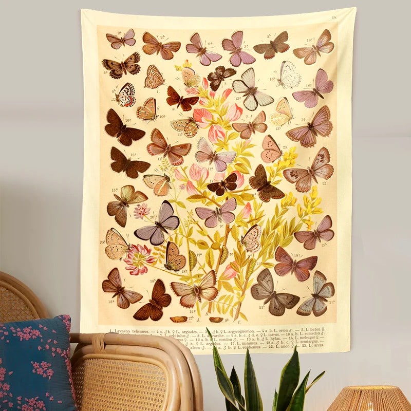 Butterflies Species Botanical Tapestry — Considered Home Styling — Lifestyle 4