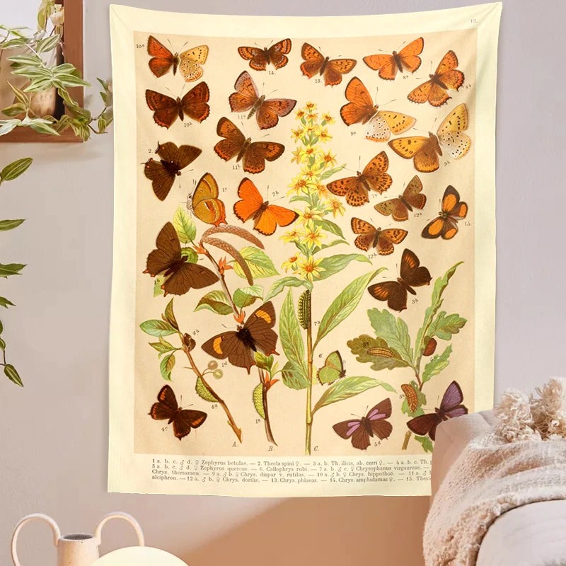 Butterflies Species Botanical Tapestry — Considered Home Styling — Lifestyle 3