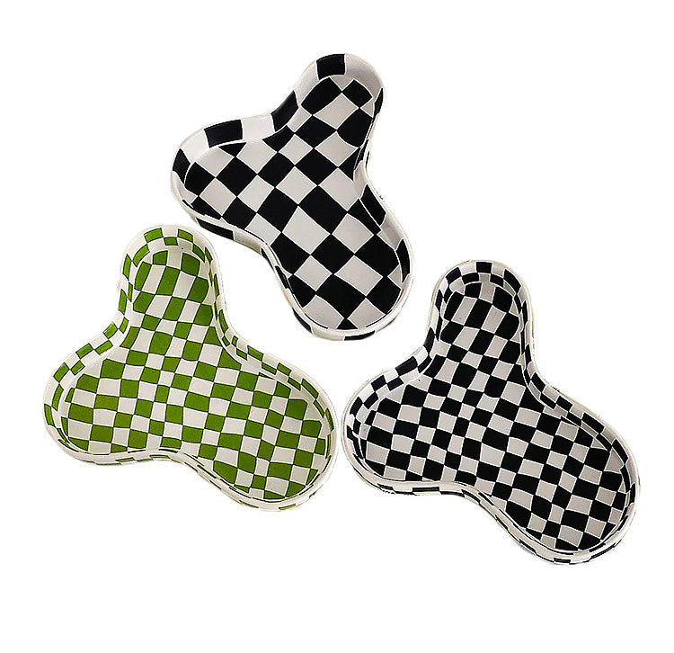 Checkered Ceramic Jewelry Organizer — Considered Home Styling