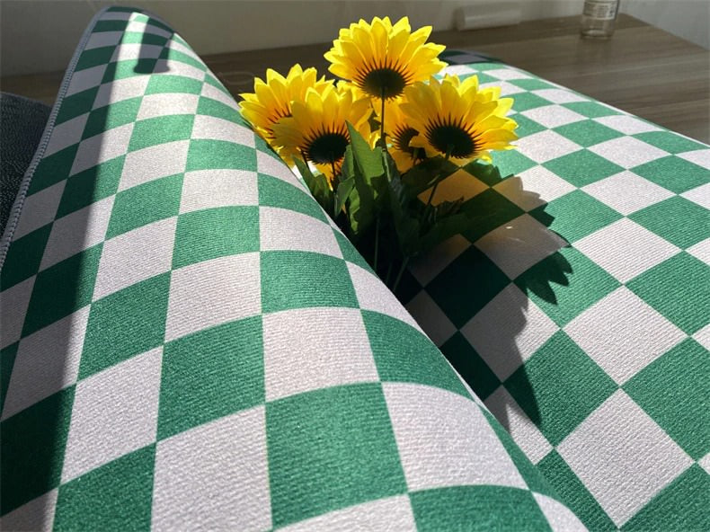 Checkered Carpet — Soft Accent Rug for Bedroom Layering — Lifestyle 2