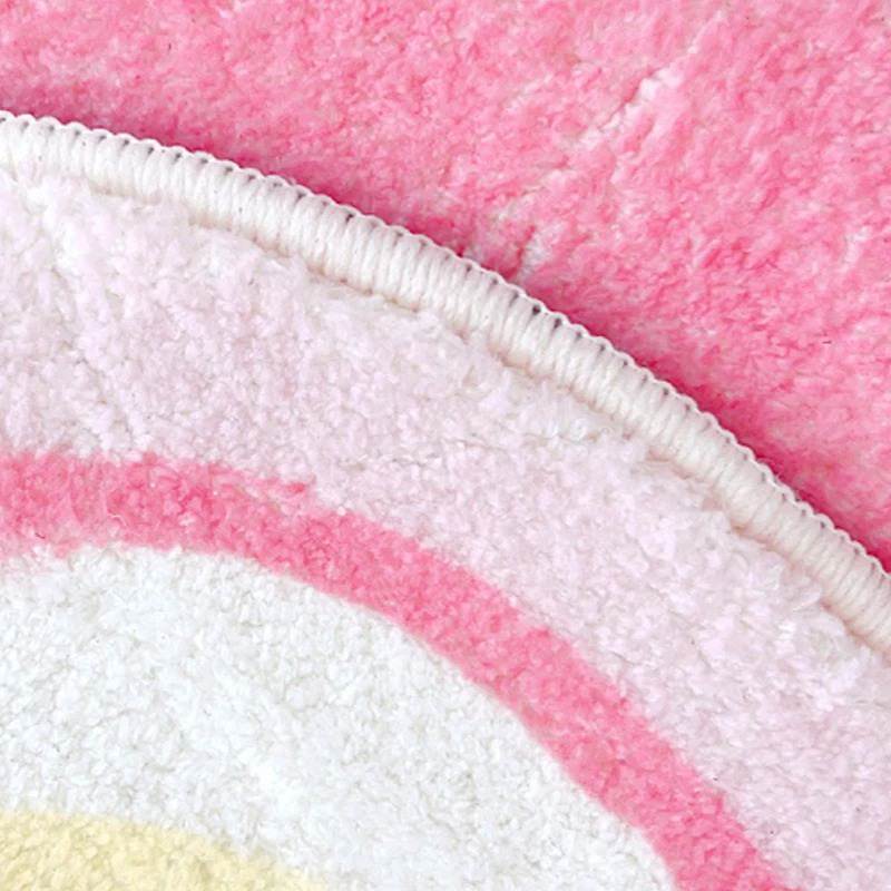 Pink Clamshell Throw Accent Rug — Soft Layered Throw for Couch and Bed — Lifestyle 6