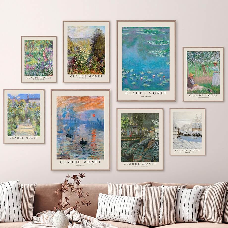 Monet Impressionist Art Canvas Posters — Considered Home Styling