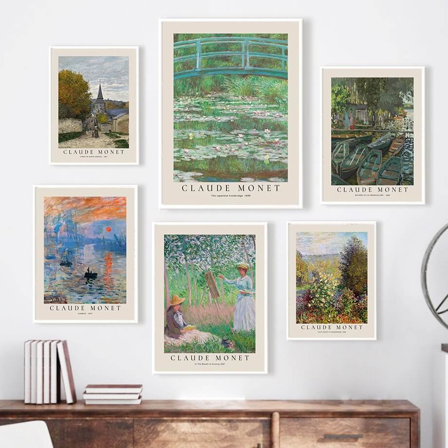 Monet Impressionist Art Canvas Posters — Considered Home Styling