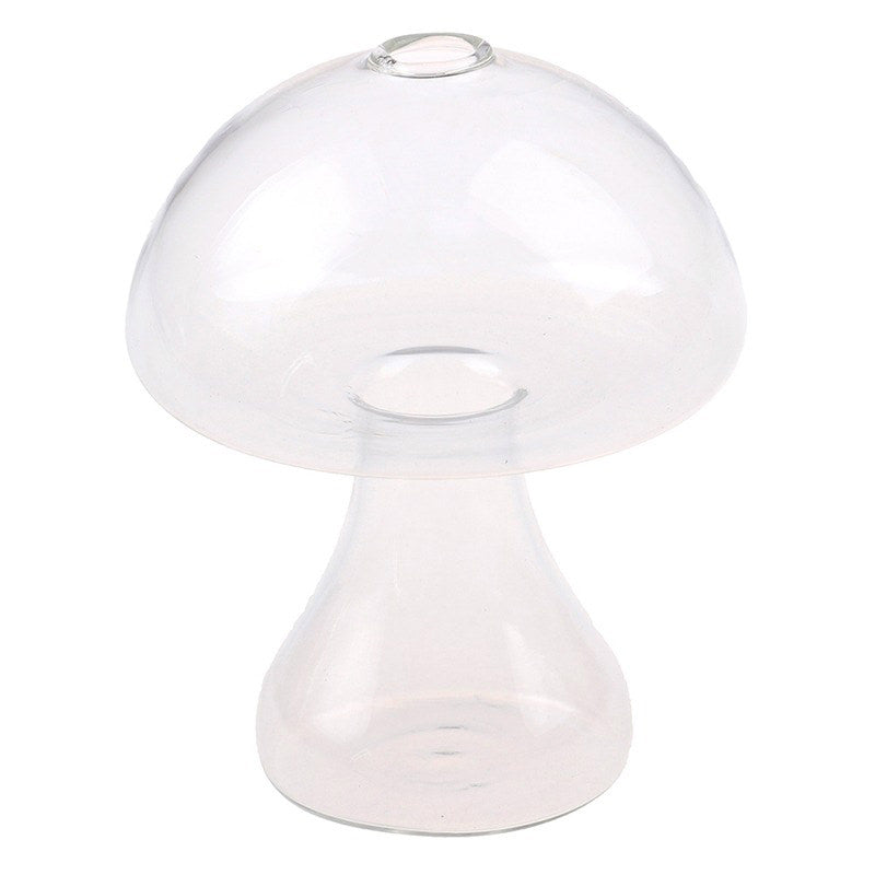 Mushroom Shaped Clear Glass Vase — Decorative Vase for Considered Styling — Detail